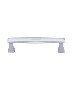 Heritage Brass Satin Chrome Deco Cabinet Pull Handle 128mm