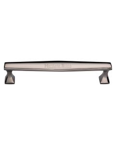Heritage Brass Polished Nickel Finish Deco Cabinet Pull Handle 203mm