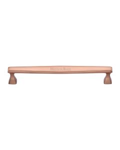 Heritage Brass Satin Rose Gold Deco Cabinet Pull Handle 203mm