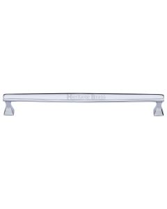 Heritage Brass Polished Chrome Deco Cabinet Pull Handle 254mm