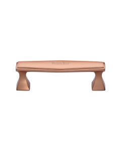 Heritage Brass Satin Rose Gold Deco Cabinet Pull Handle 96mm