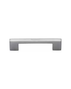 Heritage Brass Satin Chrome Metro Cabinet Pull Handle 96mm