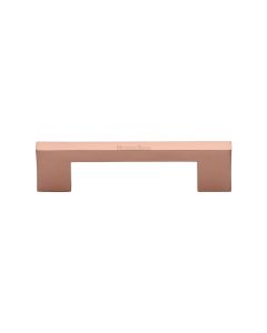 Heritage Brass Satin Rose Gold Metro Cabinet Pull Handle 96mm
