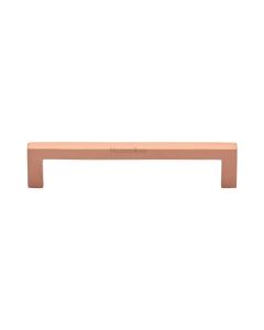 Heritage Brass Satin Rose Gold Square Metro Cabinet Pull Handle 128mm