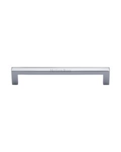 Heritage Brass Polished Chrome Square Metro Cabinet Pull Handle 160mm