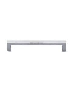 Heritage Brass Satin Chrome Square Metro Cabinet Pull Handle 160mm