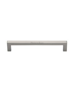 Heritage Brass Satin Nickel Square Metro Cabinet Pull Handle 160mm