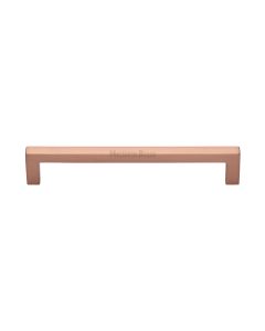 Heritage Brass Satin Rose Gold Square Metro Cabinet Pull Handle 160mm