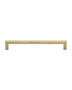 Heritage Brass Polished Brass Square Metro Cabinet Pull Handle 192mm