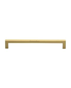 Heritage Brass Satin Brass Square Metro Cabinet Pull Handle 192mm