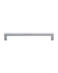 Heritage Brass Satin Chrome Square Metro Cabinet Pull Handle 192mm