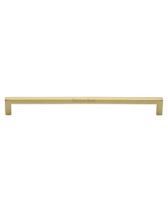 Heritage Brass Polished Brass Square Metro Cabinet Pull Handle 256mm