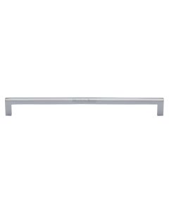 Heritage Brass Polished Chrome Square Metro Cabinet Pull Handle 256mm