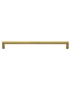 Heritage Brass Satin Brass Square Metro Cabinet Pull Handle 256mm