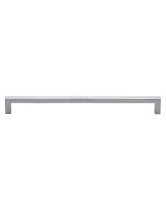 Heritage Brass Satin Chrome Square Metro Cabinet Pull Handle 256mm
