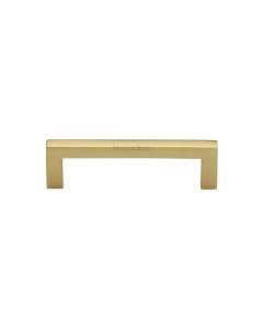 Heritage Brass Polished Brass Square Metro Cabinet Pull Handle 96mm