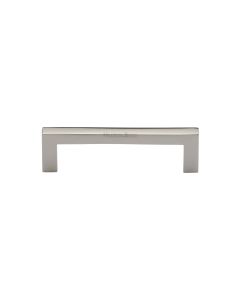 Heritage Brass Polished Nickel Finish Square Metro Cabinet Pull Handle 96mm
