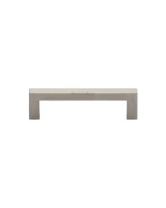 Heritage Brass Satin Nickel Square Metro Cabinet Pull Handle 96mm