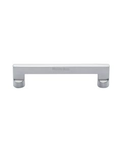 Heritage Brass Satin Chrome Apollo Cabinet Pull Handle 128mm