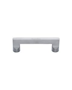 Heritage Brass Satin Chrome Apollo Cabinet Pull Handle 96mm