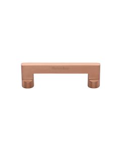 Heritage Brass Satin Rose Gold Apollo Cabinet Pull Handle 96mm