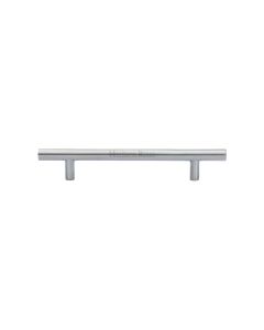 Heritage Brass Satin Chrome T-Bar Cabinet Pull Handle 128mm