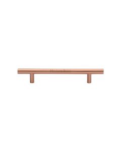 Heritage Brass Satin Rose Gold T-Bar Cabinet Pull Handle 128mm