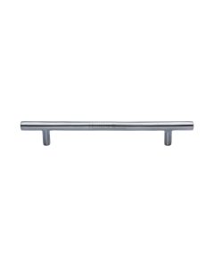 Heritage Brass Satin Chrome T-Bar Cabinet Pull Handle 160mm