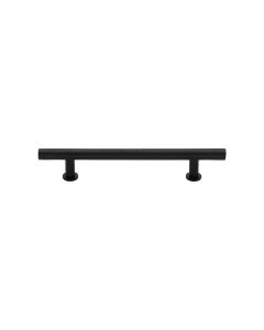Heritage Brass Matt Black T-Bar Cabinet Pull Handle with Rose 16mm