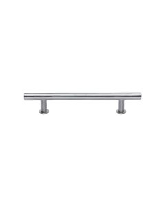 Heritage Brass Satin Chrome T-Bar Cabinet Pull Handle with Rose 16mm