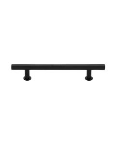 Heritage Brass Matt Black T-Bar Cabinet Pull Handle with Rose 16mm