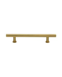 Heritage Brass Satin Brass T-Bar Cabinet Pull Handle with Rose 16mm