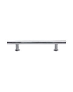 Heritage Brass Satin Chrome T-Bar Cabinet Pull Handle with Rose 16mm