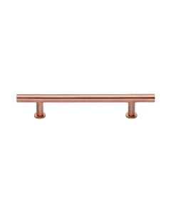 Heritage Brass Satin Rose Gold T-Bar Cabinet Pull Handle with Rose 16mm