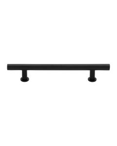 Heritage Brass Matt Black T-Bar Cabinet Pull Handle with Rose 16mm