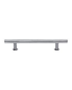Heritage Brass Satin Chrome T-Bar Cabinet Pull Handle with Rose 16mm