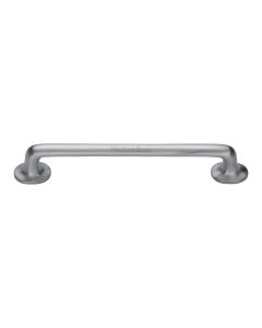 Heritage Brass Satin Chrome Traditional Cabinet Pull Handle 203mm