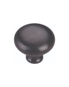 Heritage Brass Matt Black Victorian Round Cabinet Knob 32mm