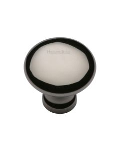 Heritage Brass Polished Nickel Finish Victorian Round Cabinet Knob 32mm
