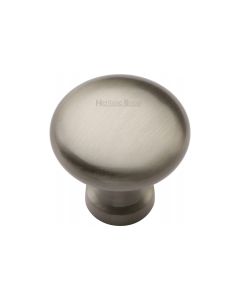 Heritage Brass Satin Nickel Victorian Round Cabinet Knob 32mm