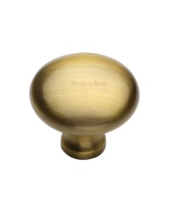 Heritage Brass Antique Brass Victorian Round Cabinet Knob 38mm