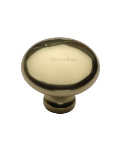 Heritage Brass Polished Brass Victorian Round Cabinet Knob 38mm