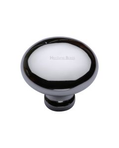Heritage Brass Polished Chrome Victorian Round Cabinet Knob 38mm