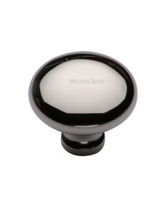Heritage Brass Polished Nickel Finish Victorian Round Cabinet Knob 38mm