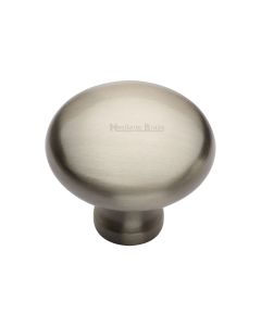 Heritage Brass Satin Nickel Victorian Round Cabinet Knob 38mm