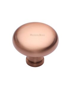 Heritage Brass Satin Rose Gold Victorian Round Cabinet Knob 38mm