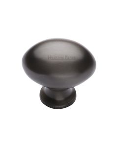 Heritage Brass Matt Bronze Victorian Oval Cabinet Knob 32mm