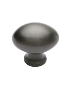 Heritage Brass Matt Bronze Victorian Oval Cabinet Knob 38mm