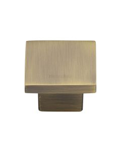 Heritage Brass Antique Brass Classic Square Cabinet Knob 32mm