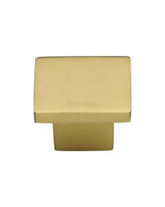 Heritage Brass Polished Brass Classic Square Cabinet Knob 32mm
